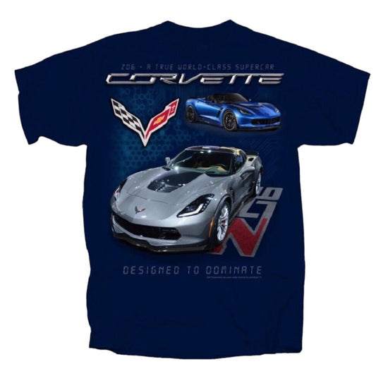 Chevy Chevrolet Corvette C7 Z06 Designed To Dominate Short Sleeve T-Shirt