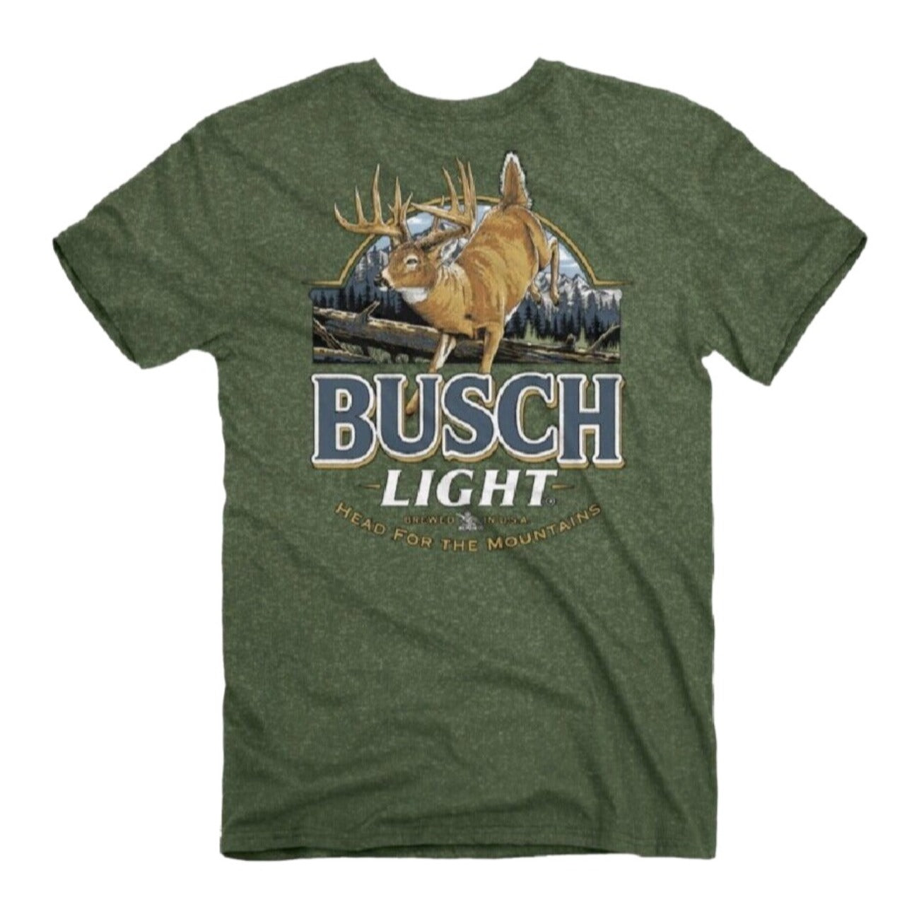 Busch Beer Deer Label Short Sleeve T-Shirt
