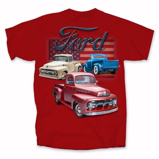 Vintage Ford Truck U.S. Flag Short Sleeve T-Shirt