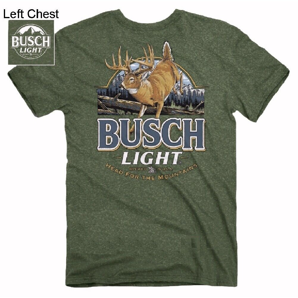 Busch Beer Deer Label Short Sleeve T-Shirt
