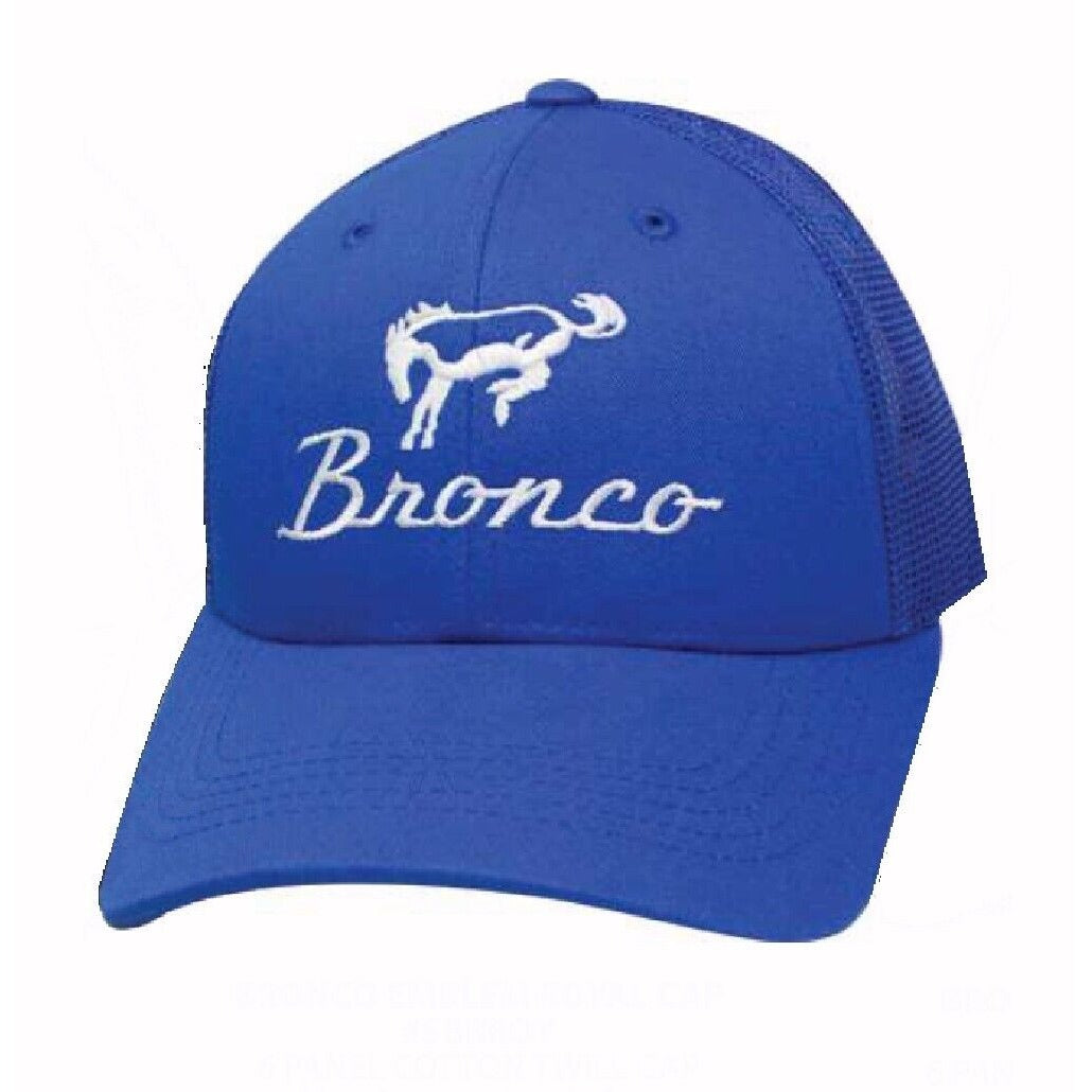 Ford Bronco Logo Blue Mesh Cap Hat
