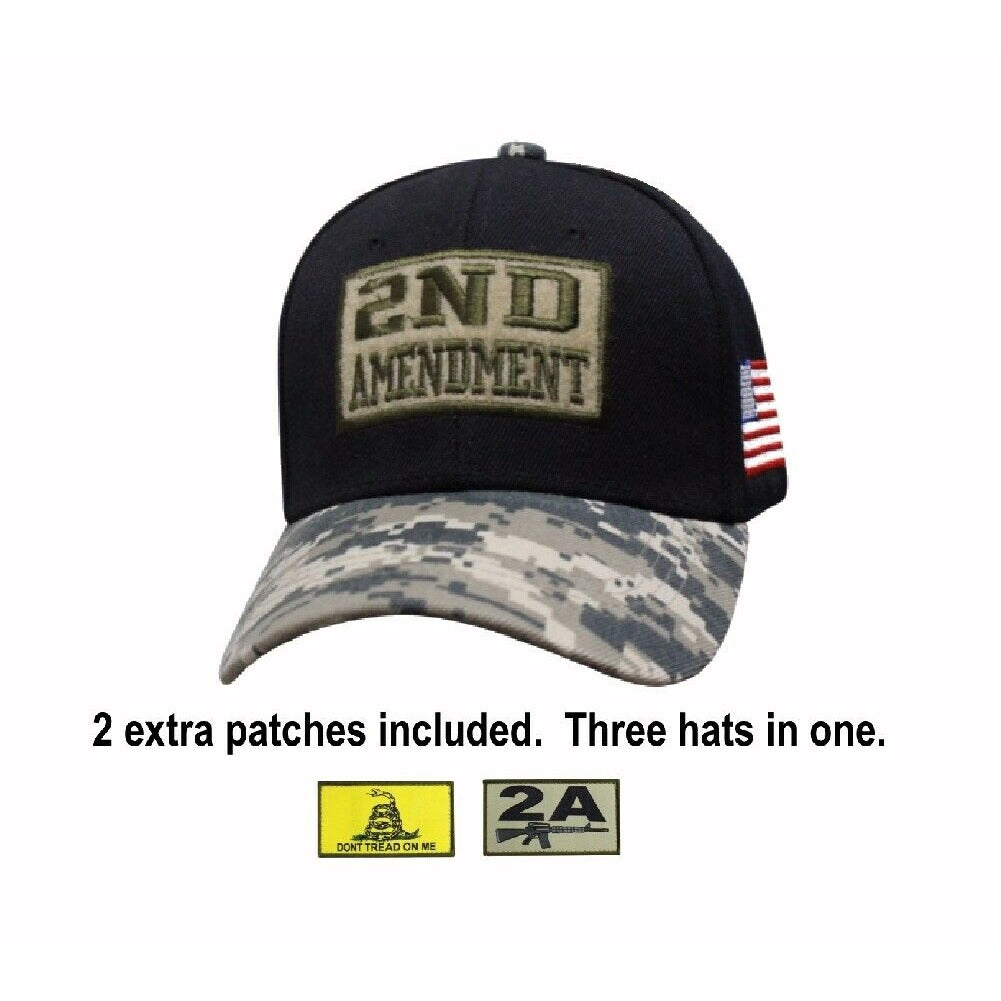 2nd Amendment Gun Rights Patch 3-In-1 Digi Camo Cap Hat