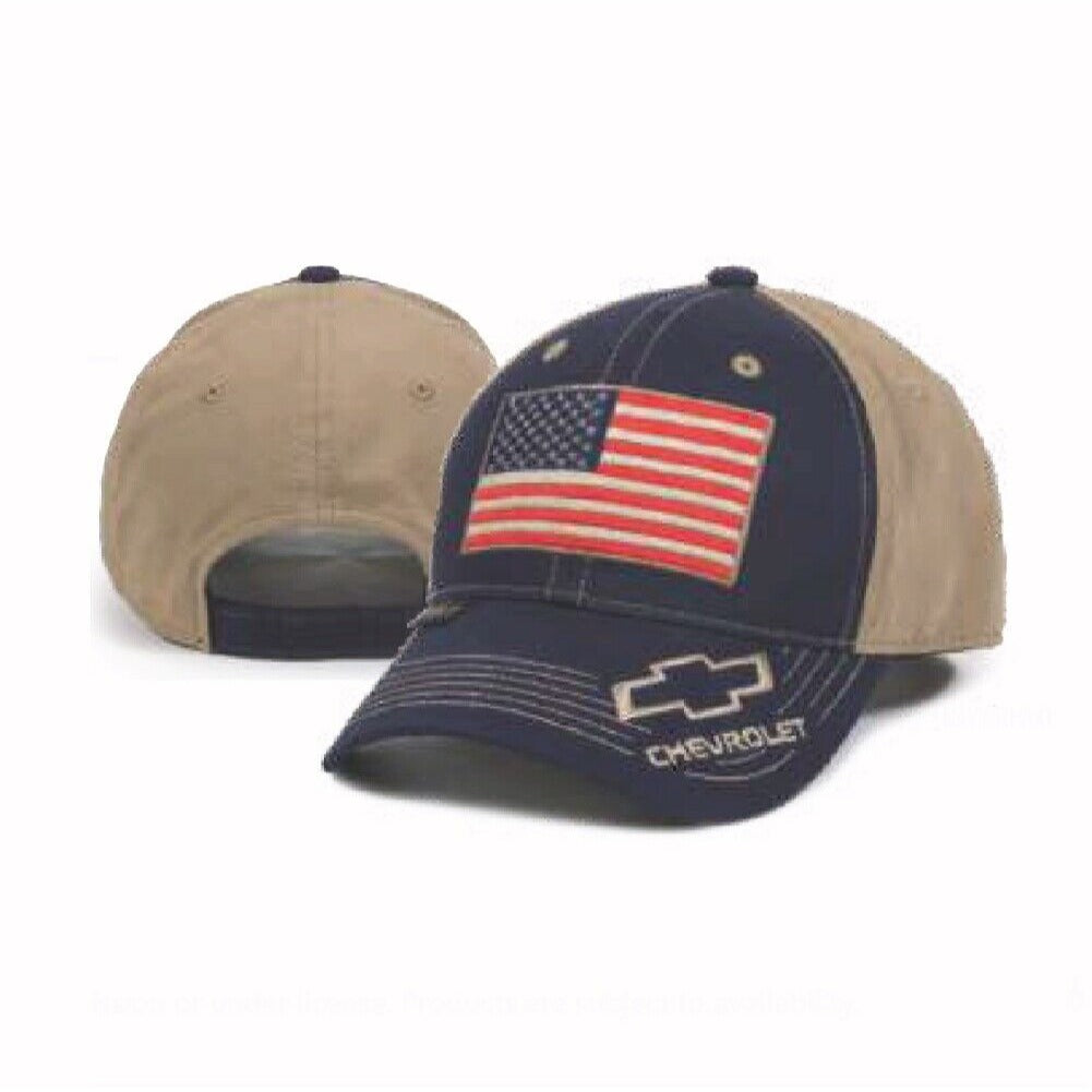 Chevrolet Chevy Embroidered U.S. Flag Cap Hat