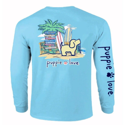 Puppie Love Dog Beach Pup Long Sleeve T-Shirt Sweatshirt