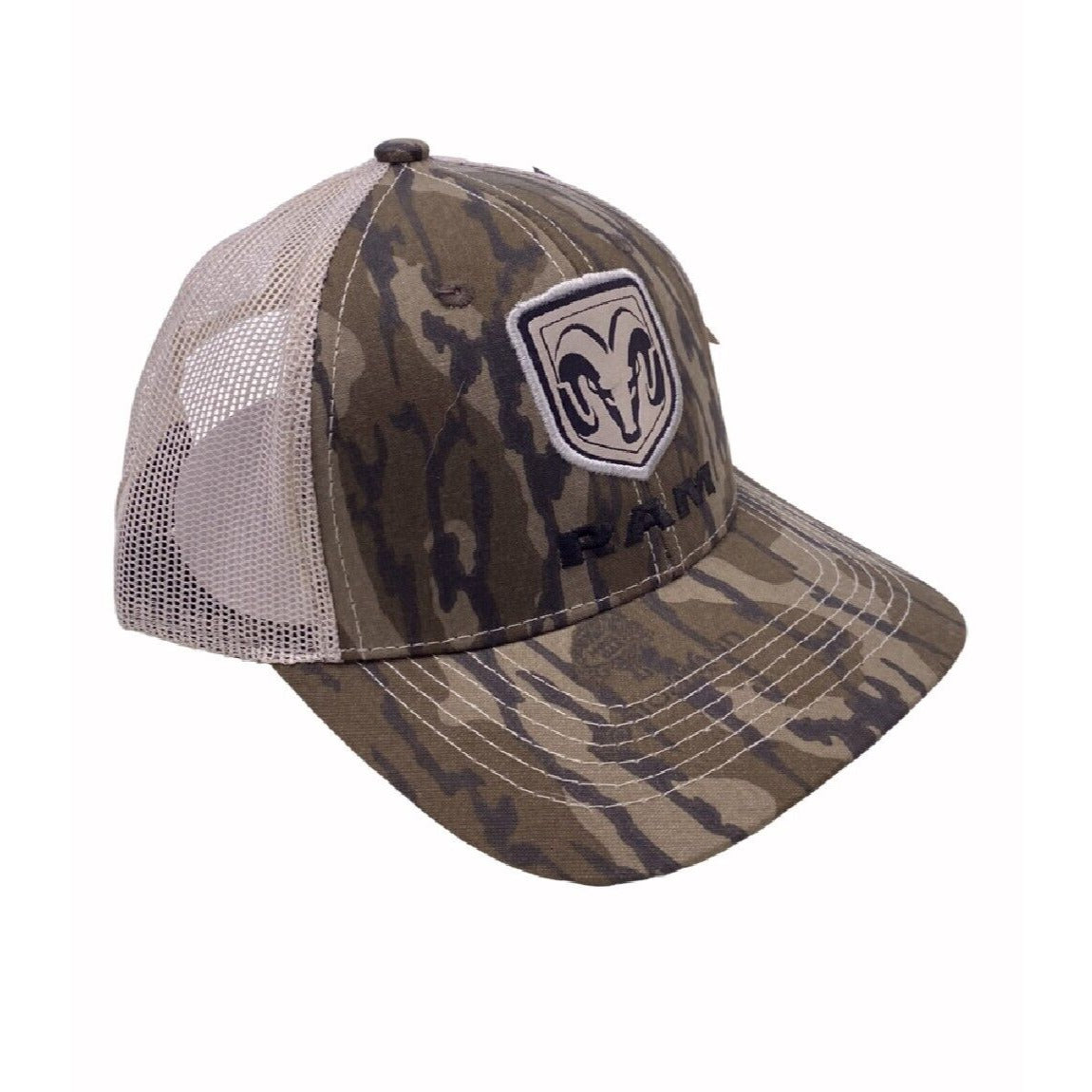 RAM Patch Mossy Oak Camo Mesh Back Cap Hat