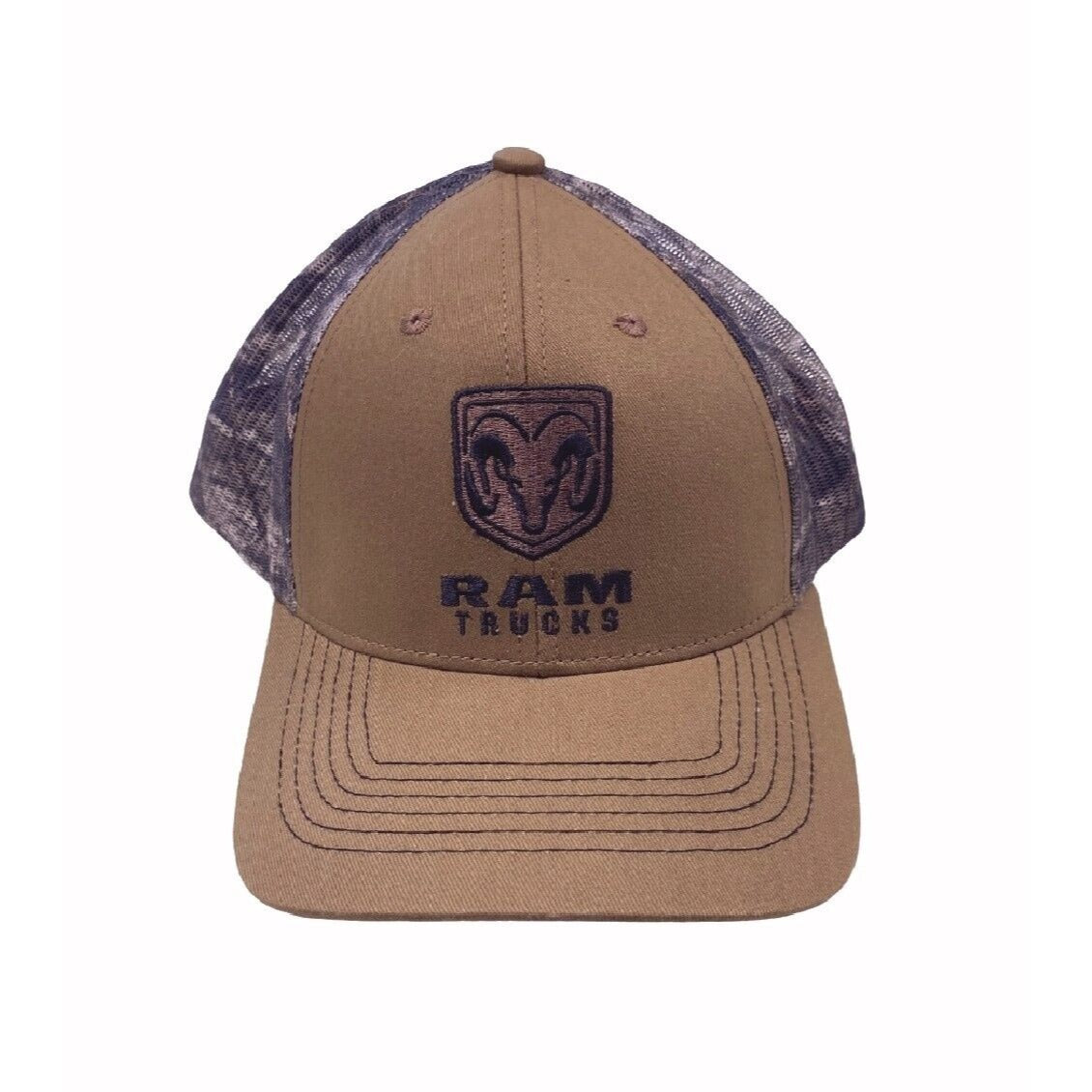 RAM Trucks Embroidered Mossy Oak Camo Mesh Back Cap Hat – Red Run