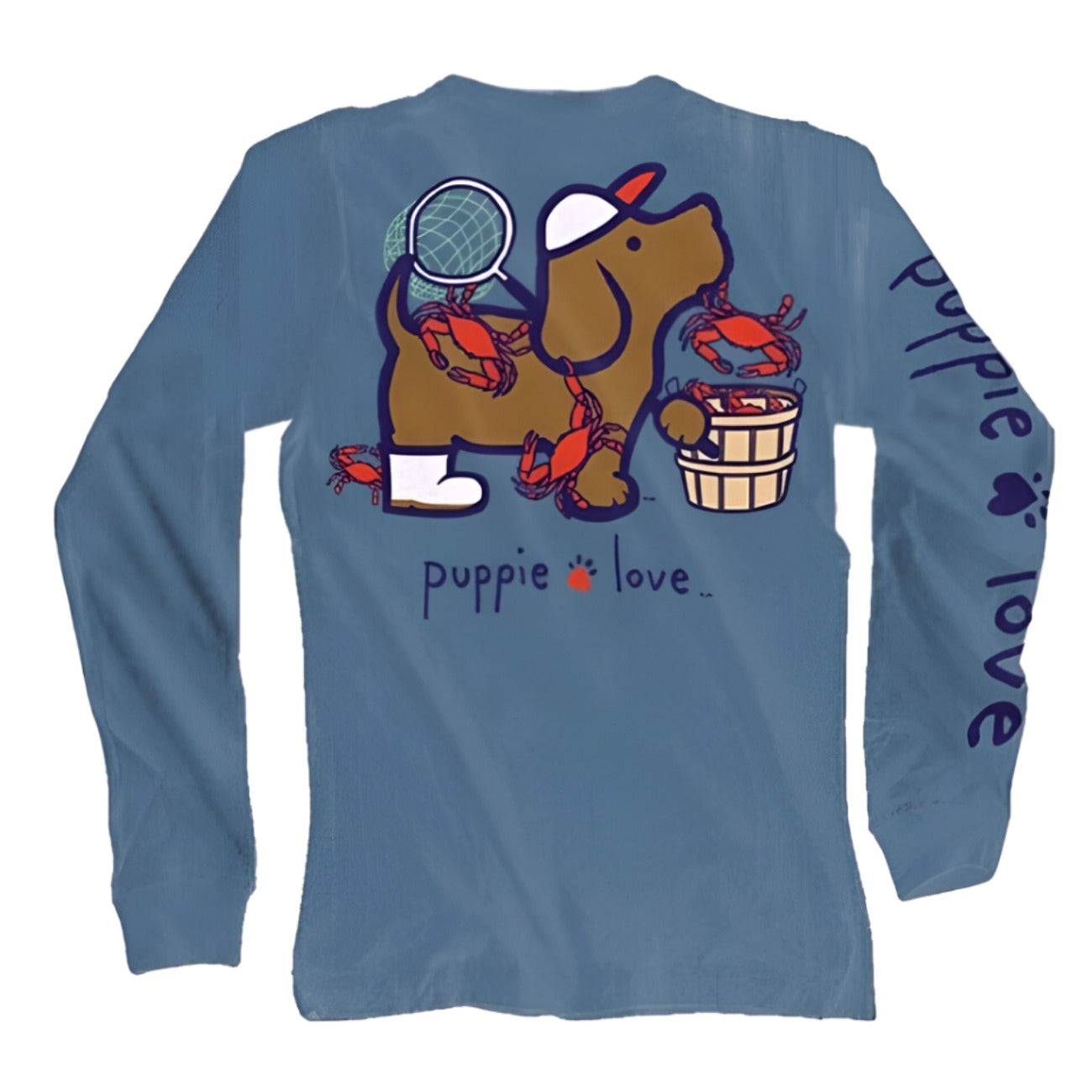 Puppie Love Dog Crab Pup Long Sleeve T-Shirt Sweatshirt