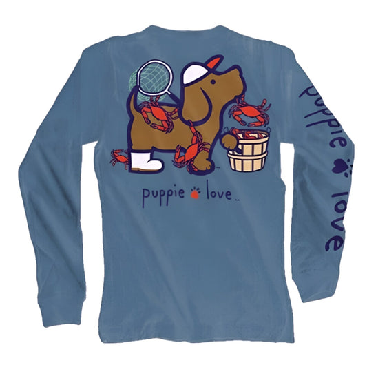 Puppie Love Dog Crab Pup Long Sleeve T-Shirt Sweatshirt