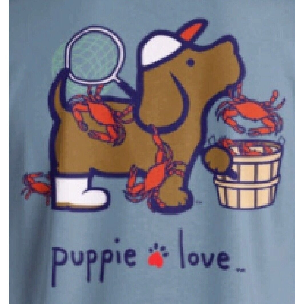 Puppie Love Dog Crab Pup Long Sleeve T-Shirt Sweatshirt