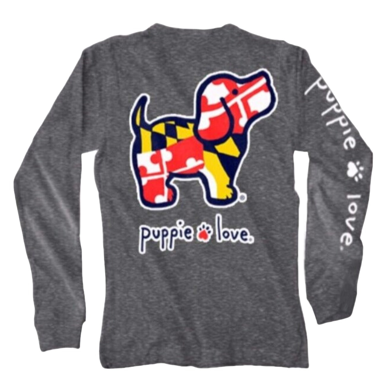 Puppie Love Dog Maryland Pup Long Sleeve T-Shirt Sweatshirt