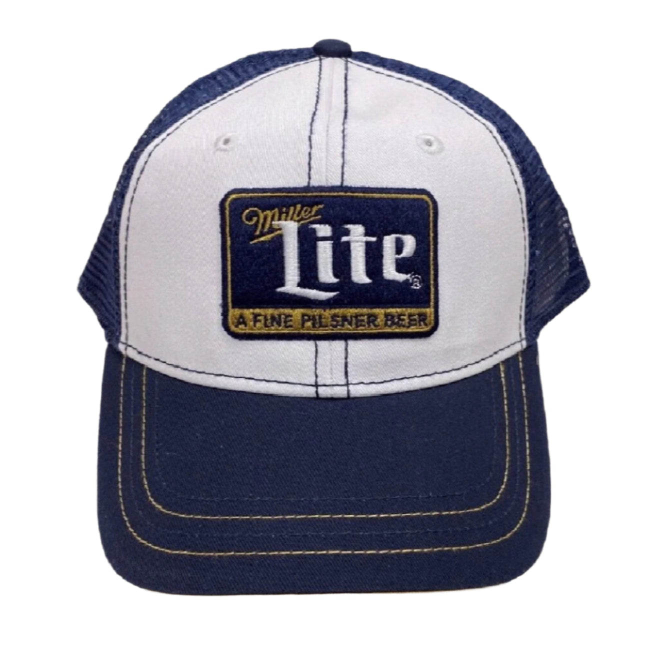 Miller Lite Beer Embroidered Patch Mesh Cap Hat