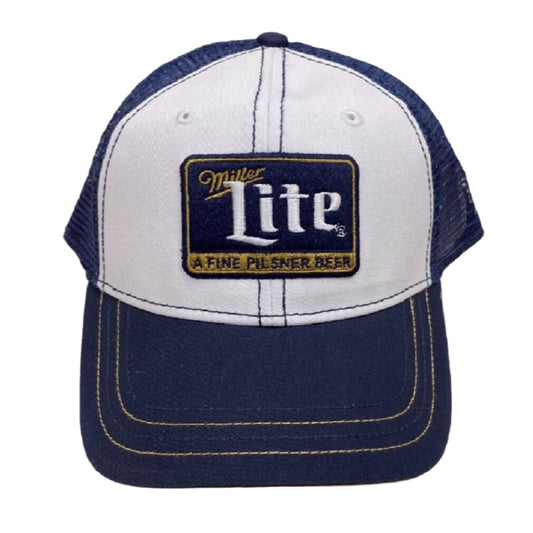 Miller Lite Beer Embroidered Patch Mesh Cap Hat