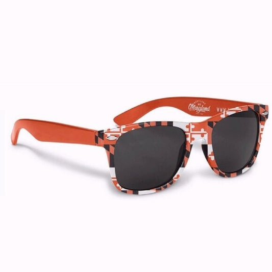 Maryland Flag Orange Baseball Sunglasses