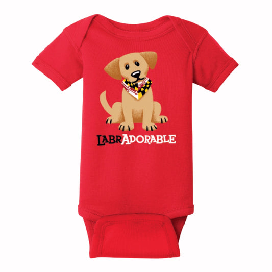 Maryland Labradorable Puppy Baby Infant Jersey Romper One-Piece Snap Bodysuit