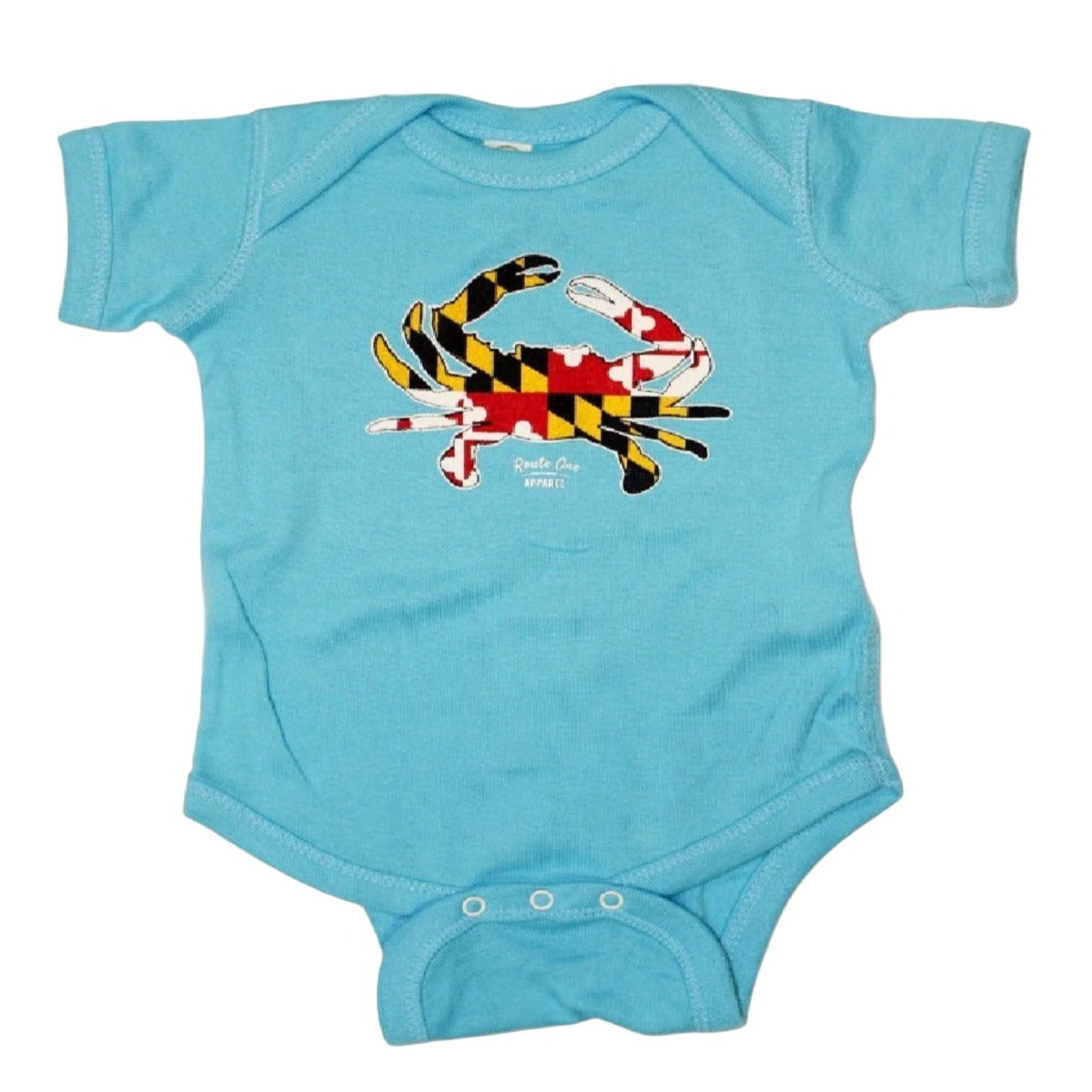 Maryland Crab Aqua Baby Infant Jersey Romper One-Piece Snap Jumper Bodysuit