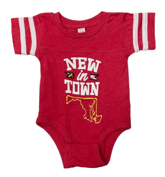 Maryland New In Town Baby Infant Jersey Romper One-Piece Snap Bodysuit