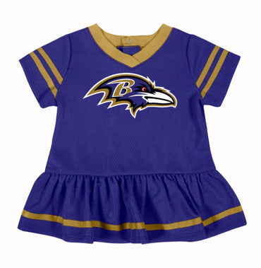 Baltimore Ravens Football Gerber 2-Pack of Girls Dress & Diaper Cover Panty Set