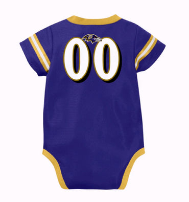 Baltimore Ravens Gerber Boys Short Sleeve Jersey Onesie Football Bodysuit