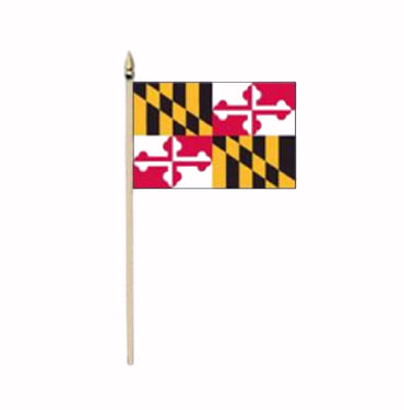 Maryland Flag Wooden Stick Pin 6″ x 9″