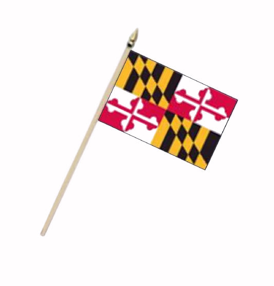 Maryland Flag Wooden Stick Pin 6″ x 9″