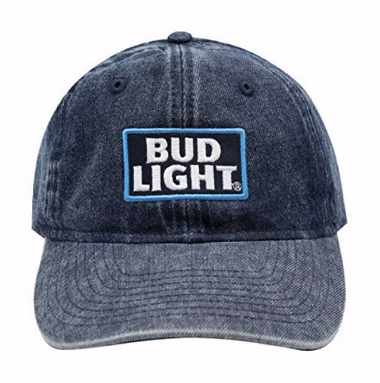 Bud Light Budweiser Beer Blue Denim Cap Hat