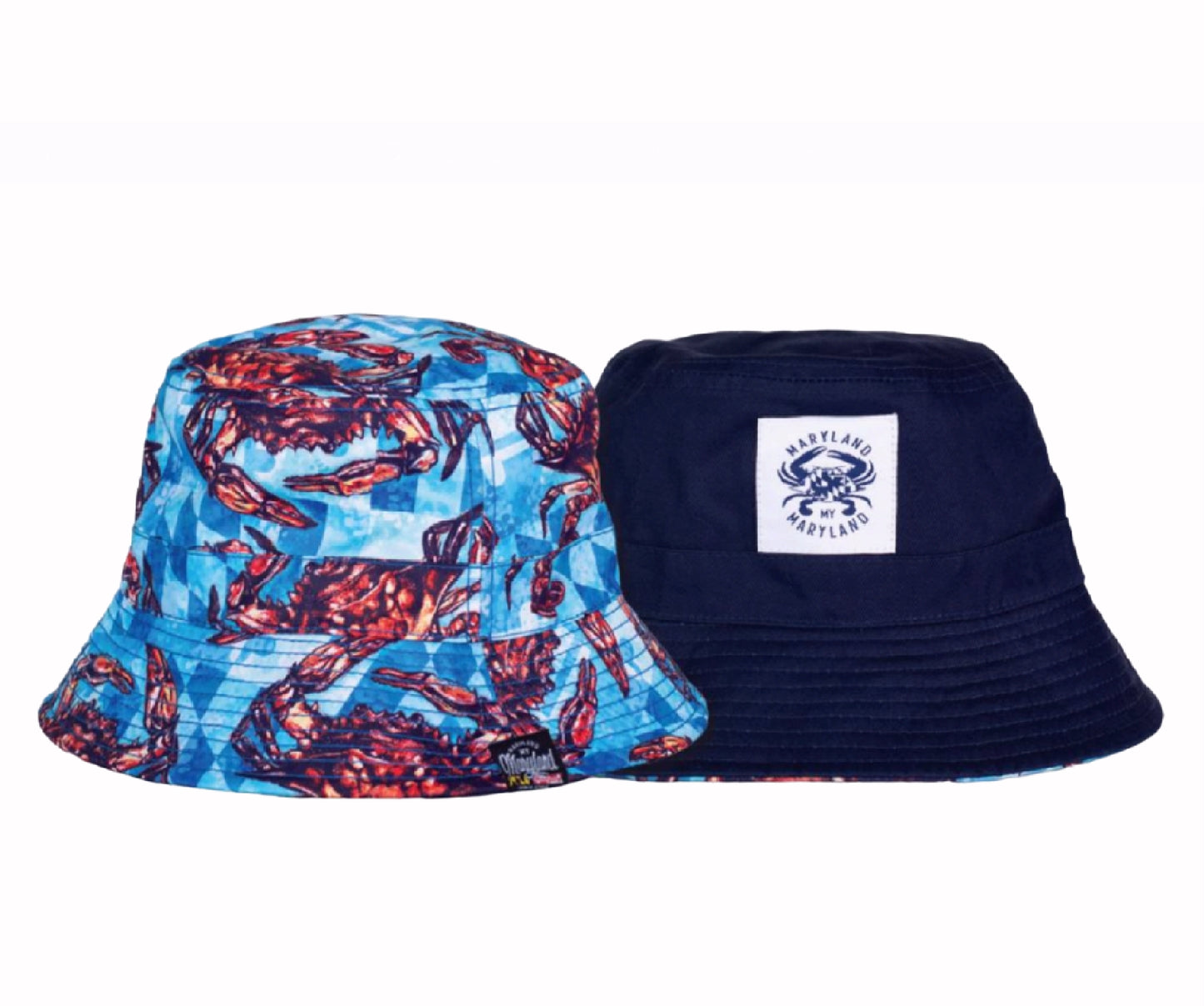 Red Crab Reversible Bucket Sun Hat
