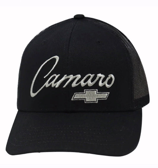 Chevrolet Chevy Camaro Embroidered Black Mesh Cap Hat
