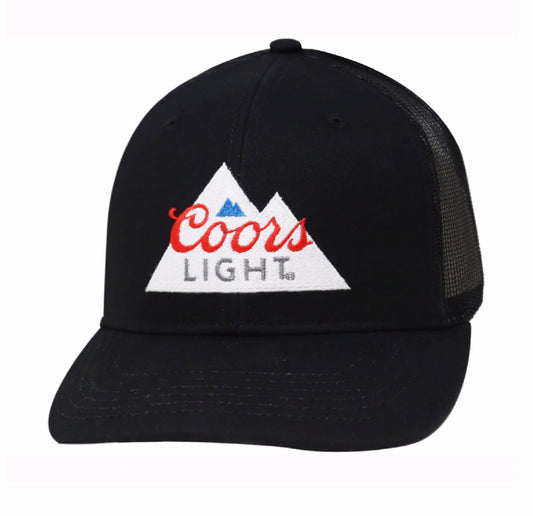 Coors Light Beer Black Mesh Cap Hat