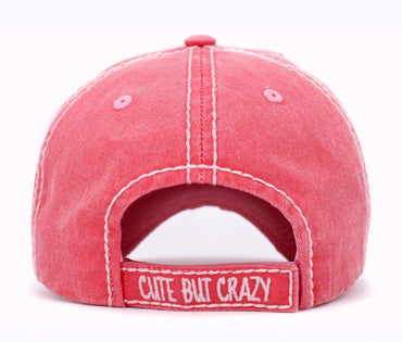 Cute But Crazy Hot Pink Cap Hat
