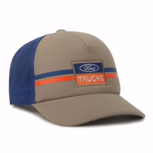 Ford Trucks Embroidered Logo Khaki Mesh Cap Hat