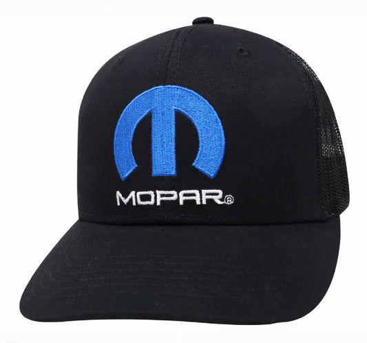 Mopar Embroidered Logo Black Mesh Cap Hat