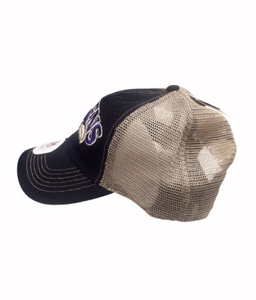 Baltimore Ravens Black Football Embroidered Mesh Cap Hat