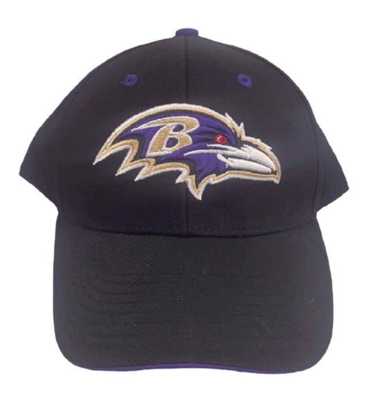 Baltimore Ravens Black Football Embroidered Logo Cap Hat