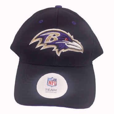 Baltimore Ravens Black Football Embroidered Logo Cap Hat