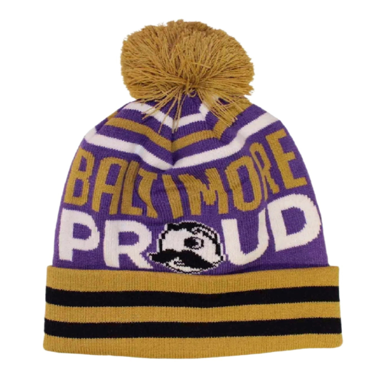 Baltimore Proud Natty Boh National Bohemian Beer POM Beanie Cap