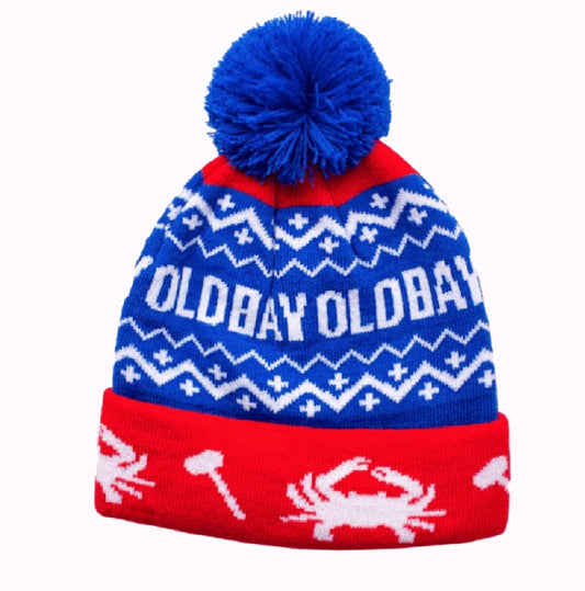 Old Bay Crab And Mallet Beanie POM Cap