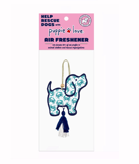 Puppie Love Crab Pattern Pup Air Freshener (set of 2)