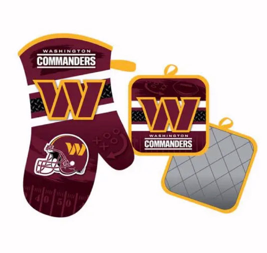 Washington Commanders Oven Mitten and Pot Holder Set
