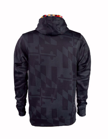 Maryland Flag Tribute Black Hoodie Pullover