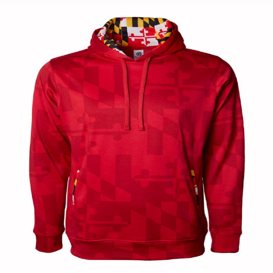 Maryland Flag Tribute Red Hoodie Pullover
