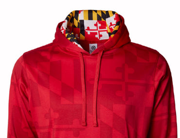 Maryland Flag Tribute Red Hoodie Pullover