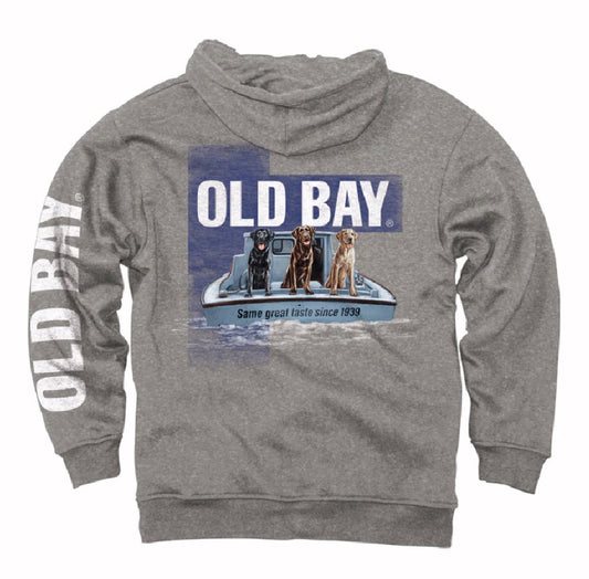 Old Bay Three Dogs on a Boat Pullover Hoodie