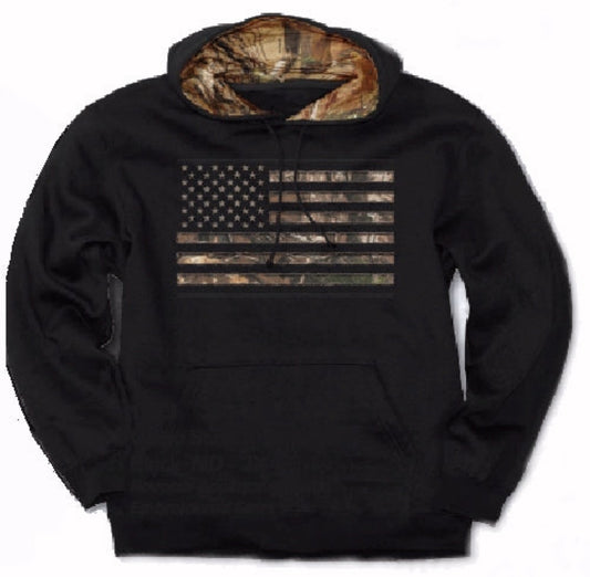 Camo U.S.A. Stars And Stripes Horizontal Pullover Hoodie