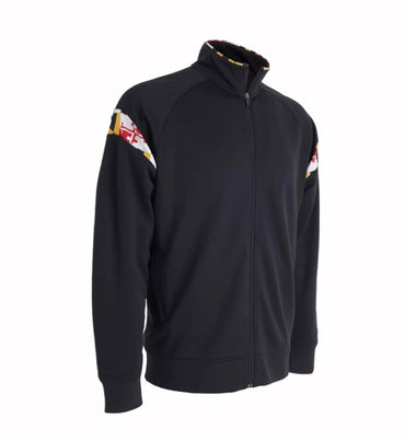 Maryland Flash Full Zippered Pocketed Black Jacket