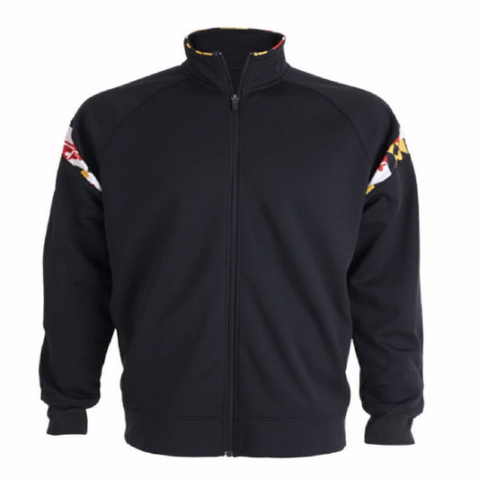 Maryland Flash Full Zippered Pocketed Black Jacket