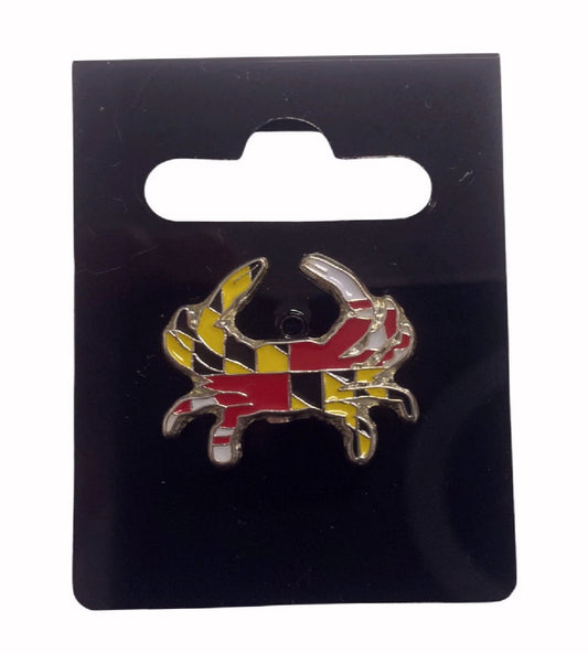 Maryland Flag Crab Lapel Tac Pin 7/8″ x 7/8″