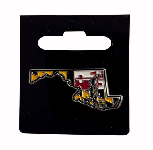 Maryland State Outline Lapel Tac Pin 1 1/8″ x 5/8″