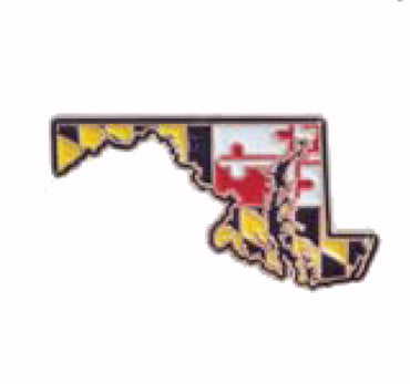 Maryland State Outline Lapel Tac Pin 1 1/8″ x 5/8″