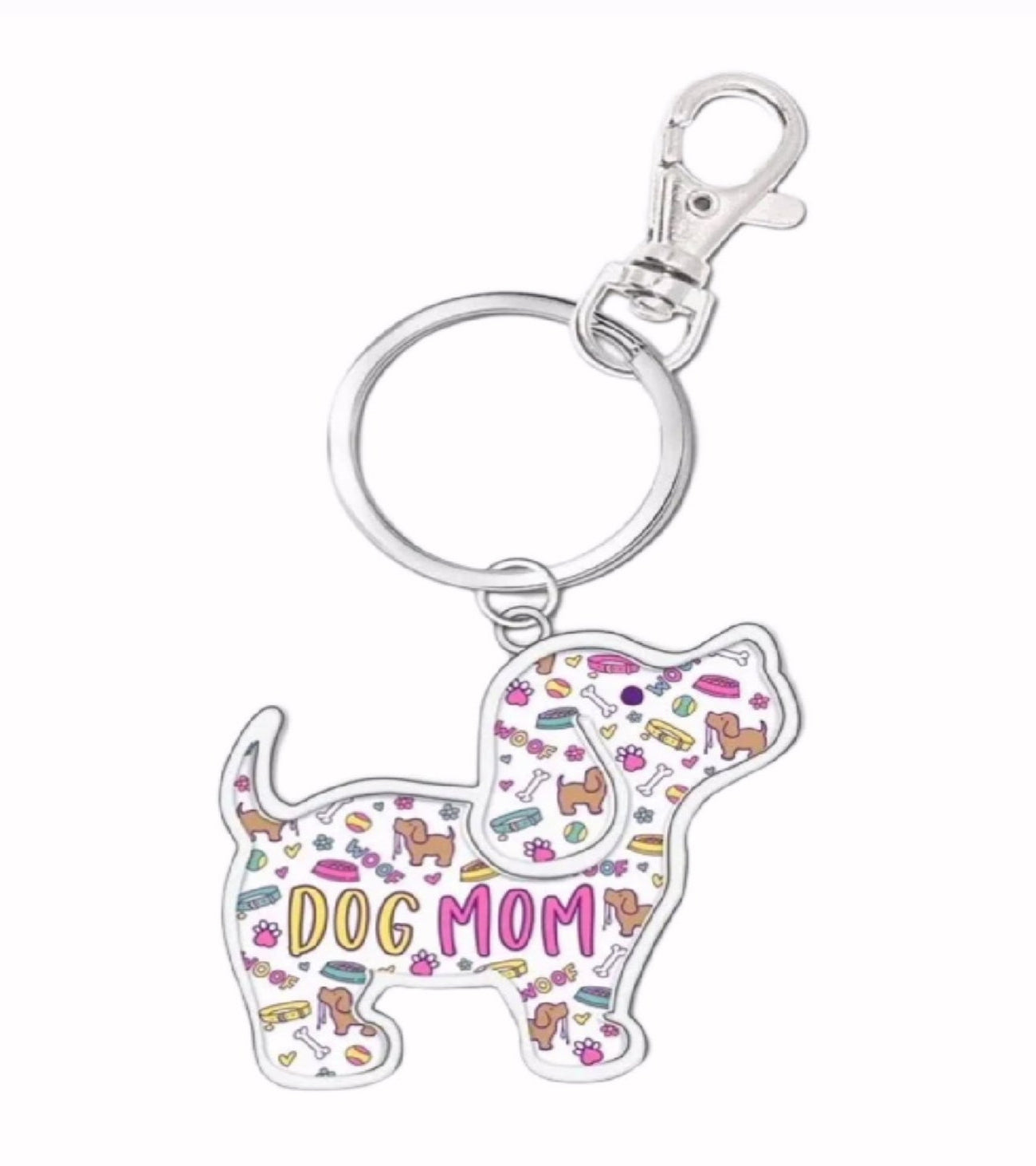 Puppie Love Dog Mom Pup Keychain Key Ring