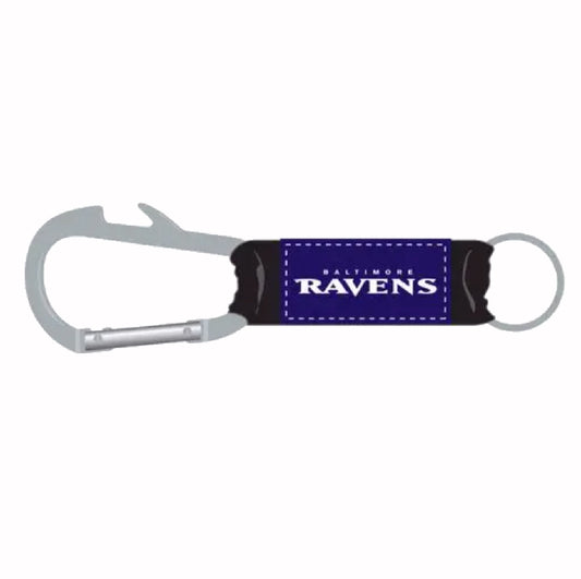 Baltimore Ravens Bottle Opener Carabiner Keychain